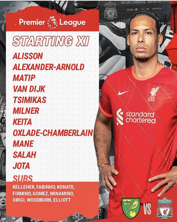 ScousersU's tweet photo. Alineaciones confirmadas! 
Que opinan??
🔴🔴🔴
#YNWA https://t.co/VBqAtsdMYX