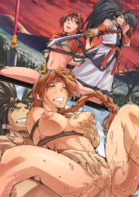 [R-18] 勝負あり! #ソウルキャリバー #サムライスピリッツ #SAMURAISHODOWN #SOULCALIBUR #ソンミナ #覇王丸 #背面座位 https://t.co/ADi9fjlHEO 