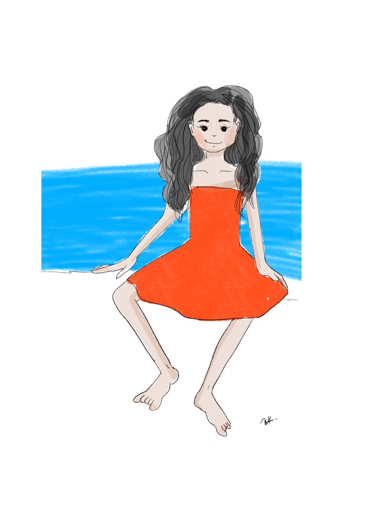 かねあ على تويتر ハワイとかいきたいねー Illustration Illustrator Hawaii Girl イラストレーター イラスト ハワイ 女の子