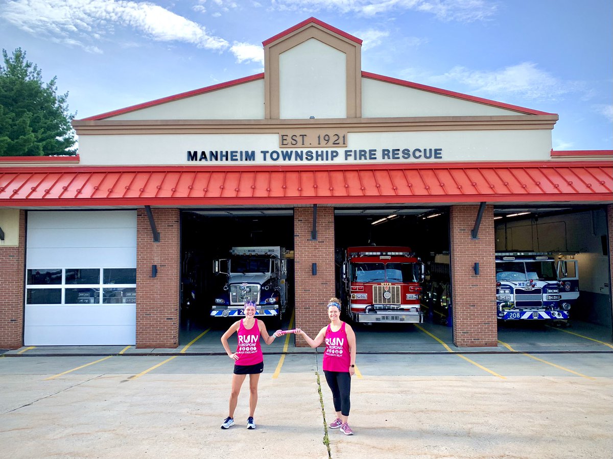 Run2Respond's tweet image. Becky handing off to Jennifer on the stage 149 to 150. Only
14 stages to go for the 2021 Run 2 Respond Relay! #run2respond