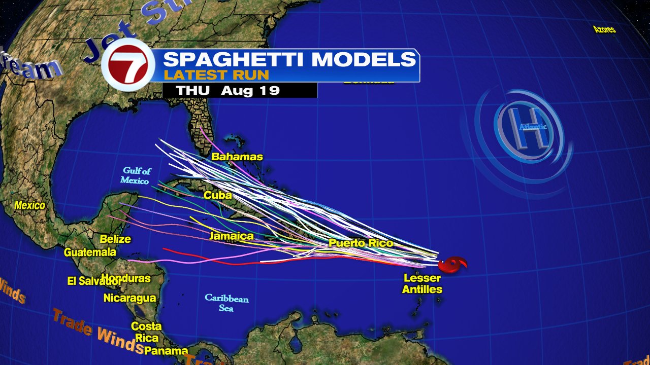 7 Weather On Twitter Tropical Storm Grace Latest Spaghetti Models Https T Co Fhlgyzarzn Twitter