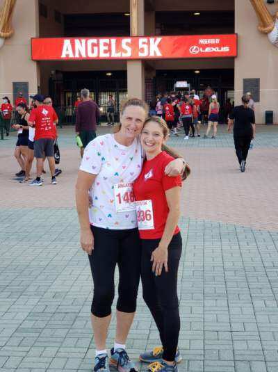 LPLionsTK504's tweet photo. Mrs. Mann &amp; Mrs. Sevilla exhibiting the IB Learner Profile Attribute BALANCED by running the Angels 5K Fun Run! @laspositaslions @Angels https://t.co/dhV88bP6SZ