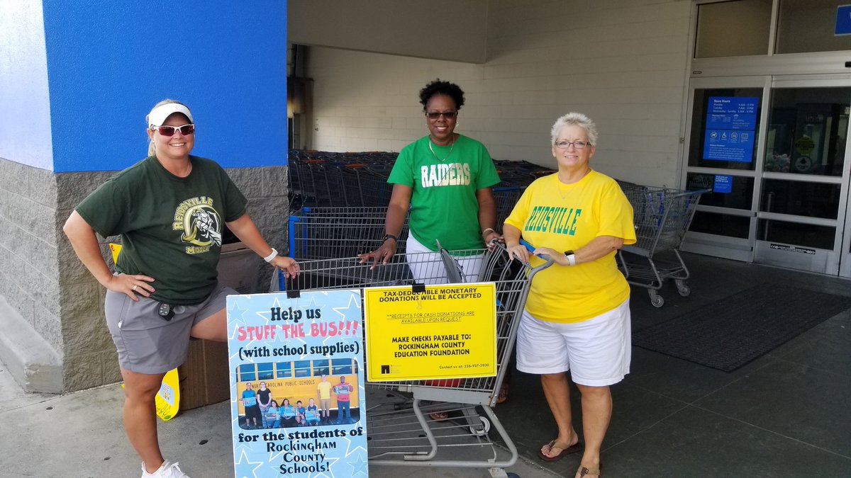 RCSBTsROCK's tweet photo. RMS Raiders rocking Stiff the Bus at the Reidsville Walmart!!  @RCS_NC
#RCSROCKS
#stuffthebus4rcs
@johnsoncontrols
@Walmart https://t.co/I4CCzEGVf7