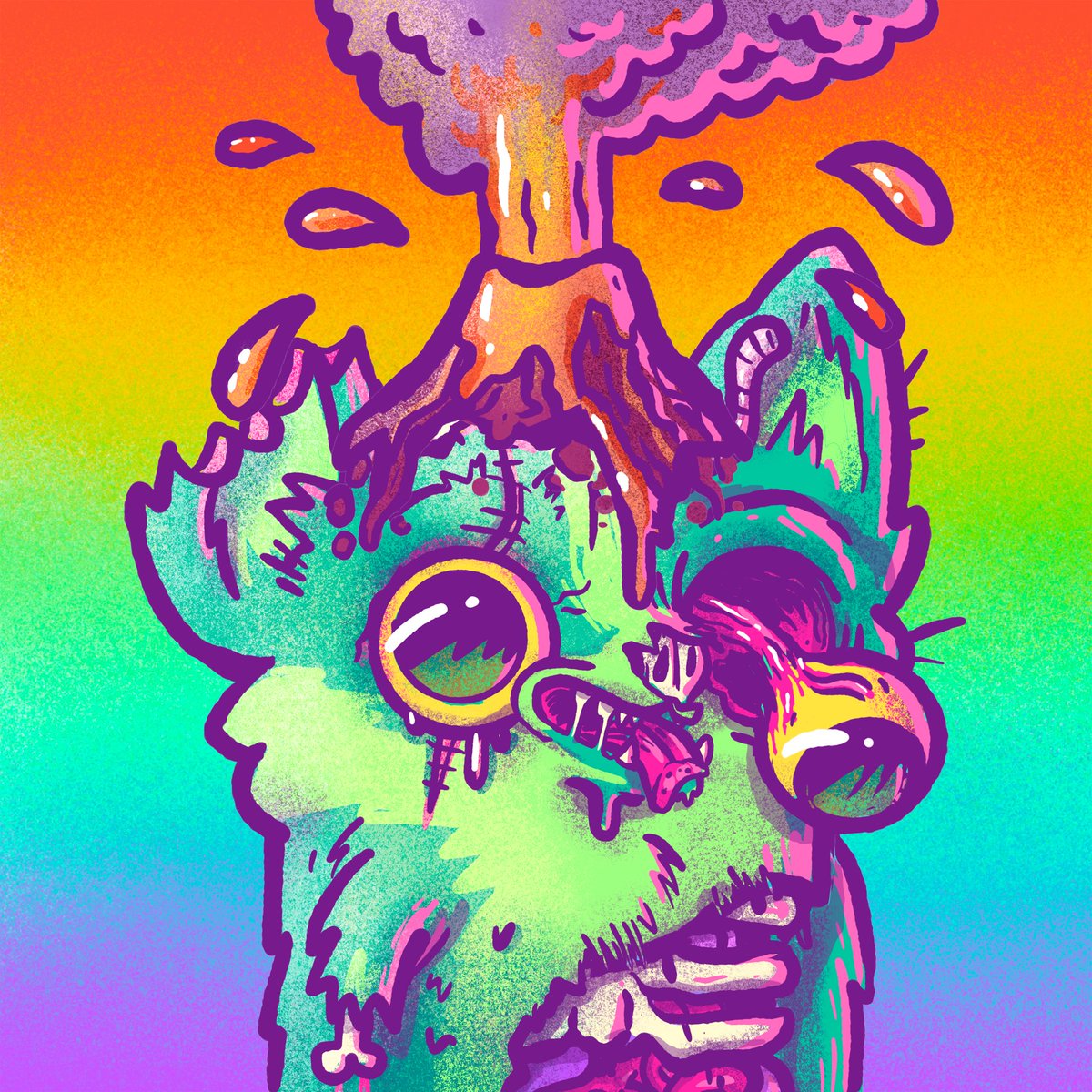 SpacePoggersOG's tweet photo. Zombie, Dog, Volcano, Rainbow. @SpacePoggersNFT #WeArePoggers #WeLikeThePoggers https://t.co/DPjahaEehz