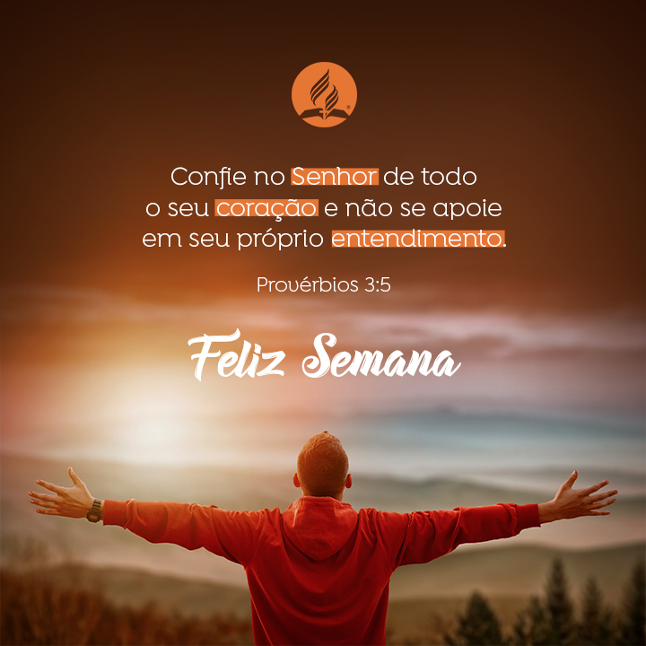 Tá preocupado? Confie no Senhor e comece a nova semana com o coração tranquilo. Ele está ao teu lado! 🙌🏽