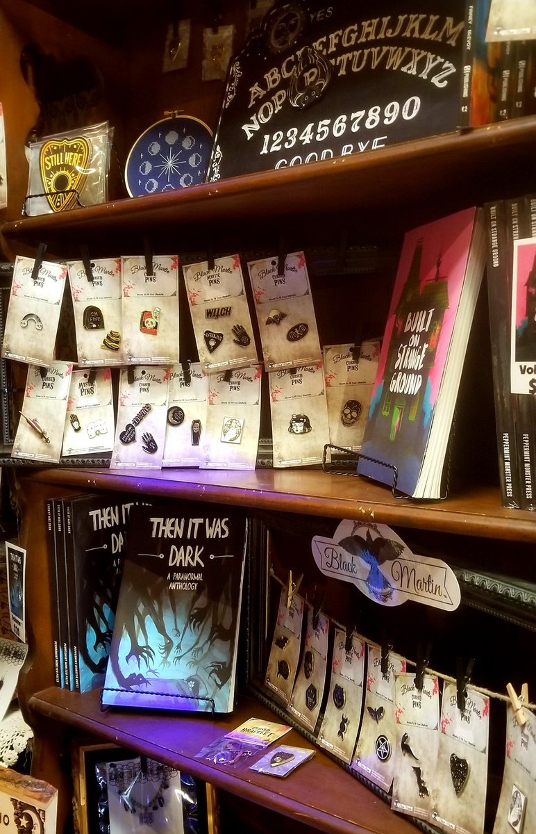 pmintmonster's tweet photo. Though I've moved, books, pins and stickers will continue to be available at Ghoulish Mortals in St Charles, IL - which I swear looks cooler every time I see it. https://t.co/DPH7Anr6AC