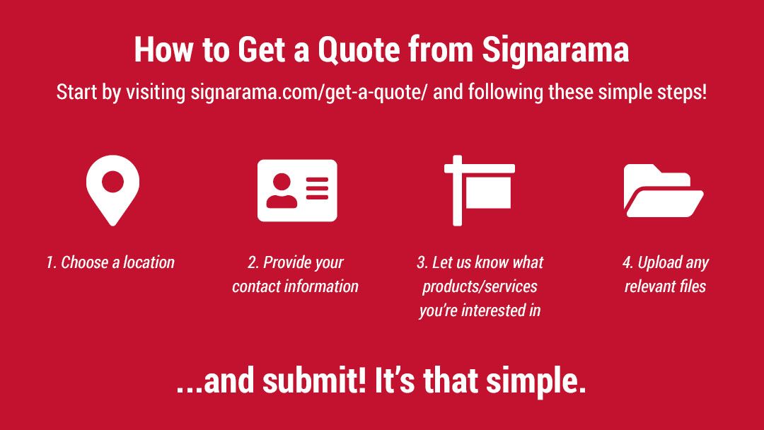 Signarama_NDen's tweet photo. Requesting a quote with Signarama as easy as 1…2…3…4! Check out our website to learn more. #signarama #getaquote https://t.co/gnmNjcLo4R