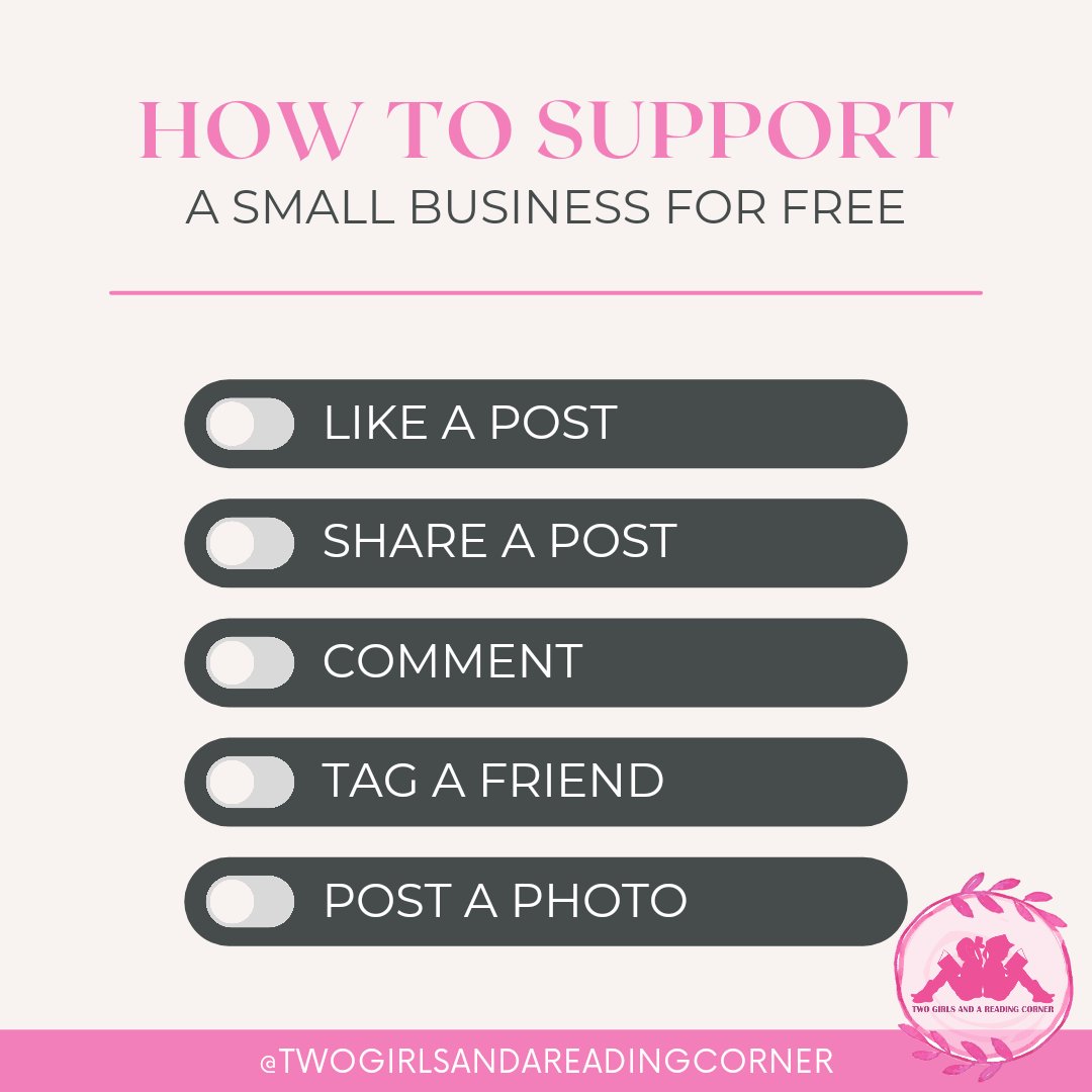 Show the love 💓💞❤️

#smallbusinesssaturday #supportsmallbusinesses #independentpublishing #books #journals #planners 
#twogirlsandareadingcorner
