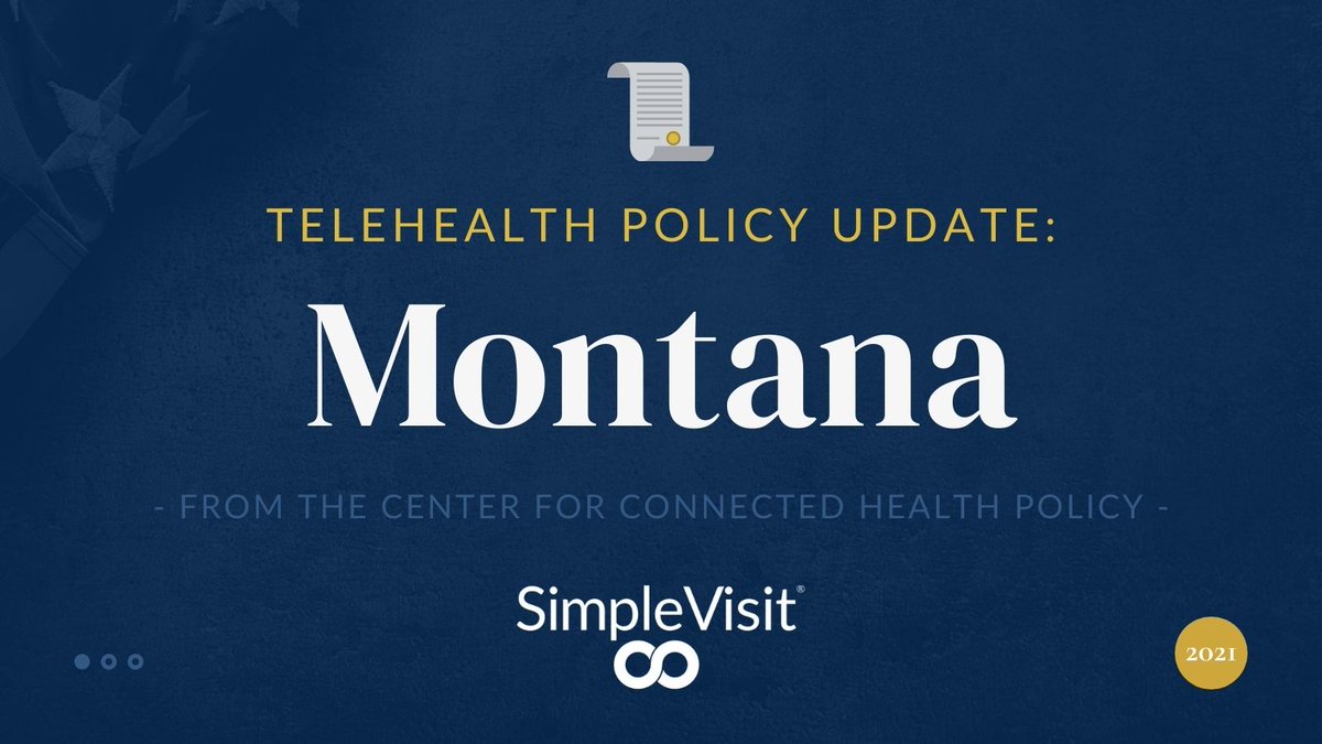SimpleVisitMD's tweet photo. This weekend’s #TelehealthPolicyUpdate is for #Montana ! Check out the latest on your state’s telehealth policy: https://t.co/wtSzPw16k2 https://t.co/IOAneyeVqU