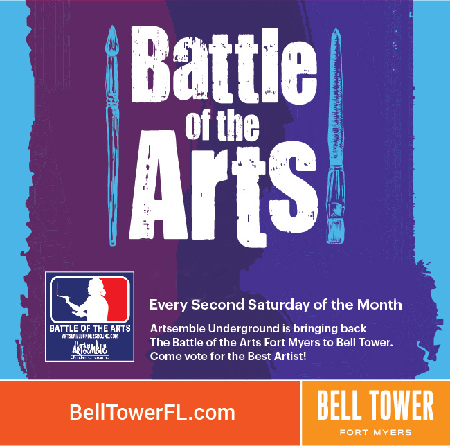 Battle of the Arts goes on rain or shine!  With possible rain the Battle of the Arts will be held inside Artsemble Lounge Ste 181 and in PopUp Marketplace Ste 177. Music by Peter Kolter. SWF Symphony performance going on inside location Ste 175
It all begins Aug 14 5pm-8:30pm