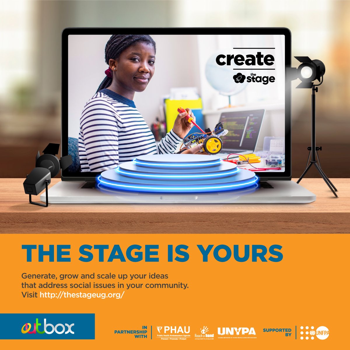 Does your heart beat for social change in your community as a young person? 

Now is the time to:- 
SHOWCASE 🤹
CONVENE☕
CREATE 🧑‍🔧
INNOVATE🤳🤖
IDEATE 🧐
ENGAGE 🙋

At 'The Stage': thestageug.org

#TheStageIsYours it's your platform 🤹🙋🤳