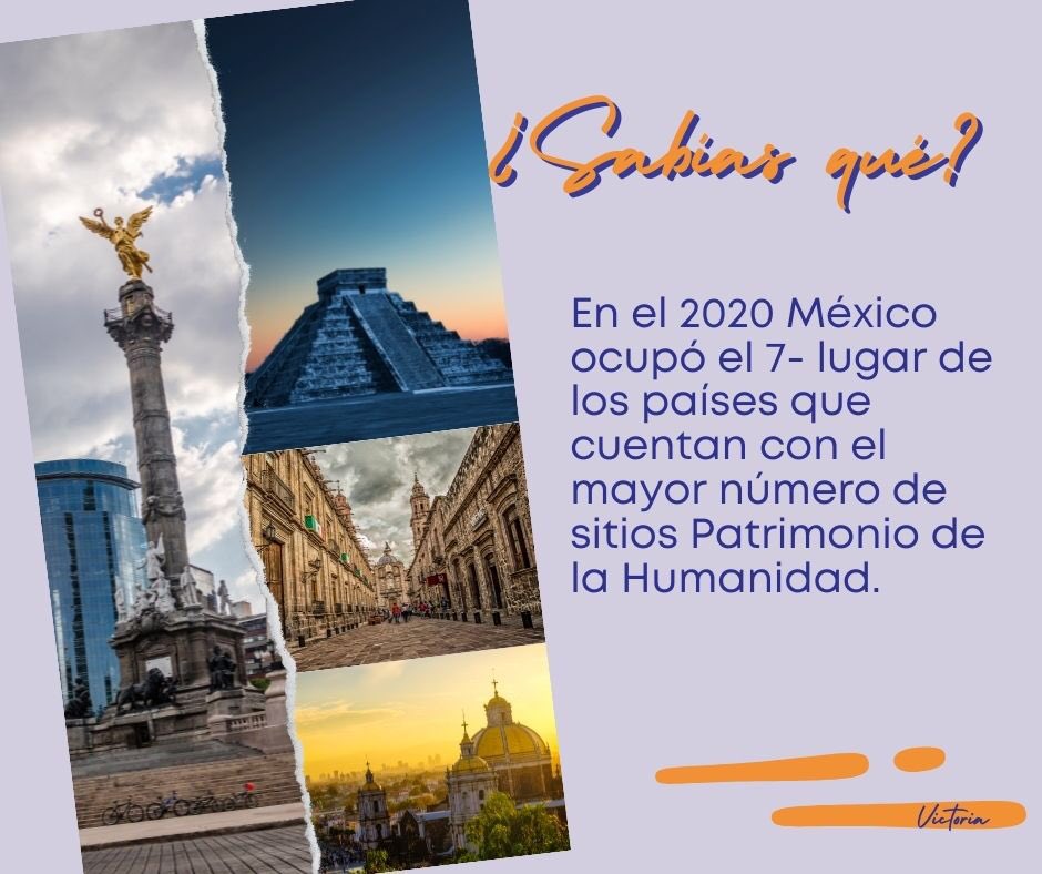 ¿Lo sabías? Aquí te dejo 5 sitios Patrimonio de la Humanidad: Centro histórico y canales de Xochimilco, #CDMX , Centro histórico y Monte Albán #Oaxaca, Centro histórico de #Puebla , Zona Arqueológica de #Teotihuacán , Ciudad de #Guanajuato y minas adyacentes. 
#HazConexión