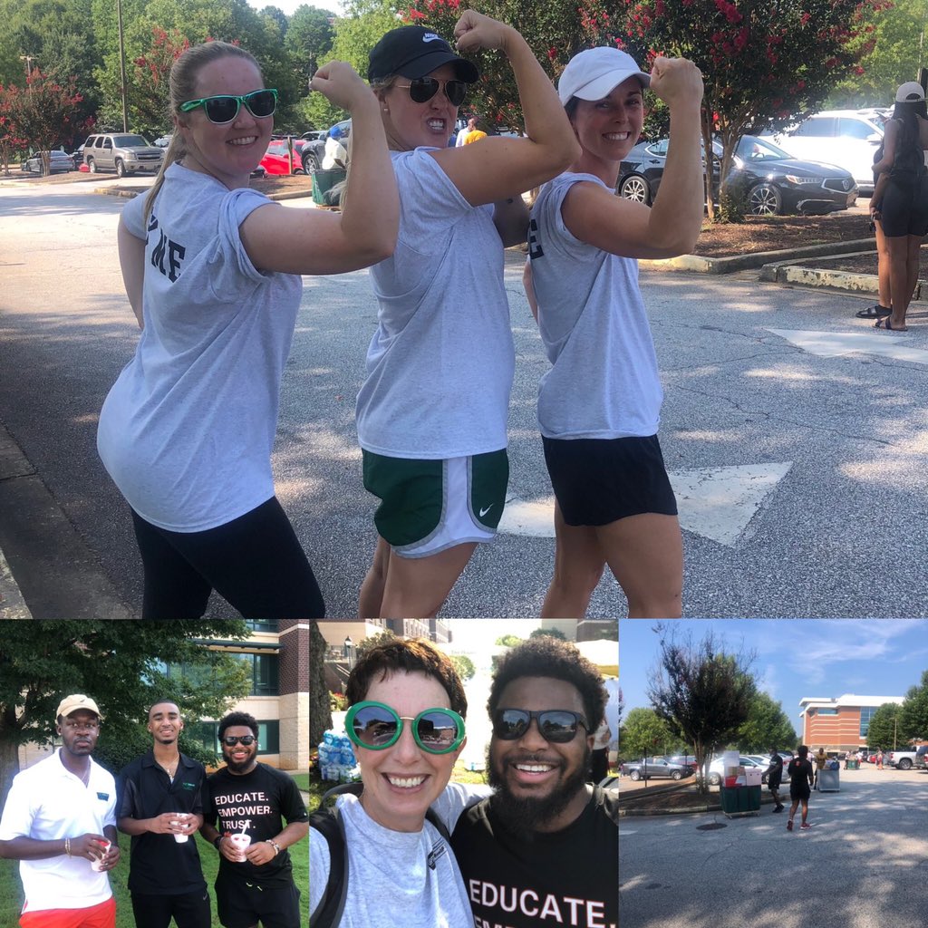 KaronDailey1's tweet photo. My work family is better than yours! Loved helping students move in today….with our Call me Misters and @SoEHPH crew.  Great seeing our Chancellor too…love a boss that wants to meet students first! @USCUpstate @BDove1987 https://t.co/lzeN7VFBQm