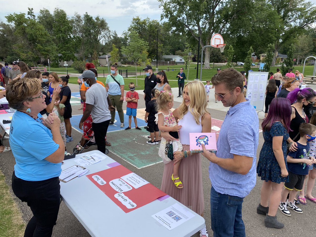 After 2 weeks of PD &amp; prep our teachers and families reunited at our 1st Watermelon Welcome in 2 years! Can’t wait for kids to return to school next week!