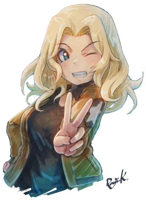 #ガルパン #garupan #ケイ
厚塗りおケイさん 