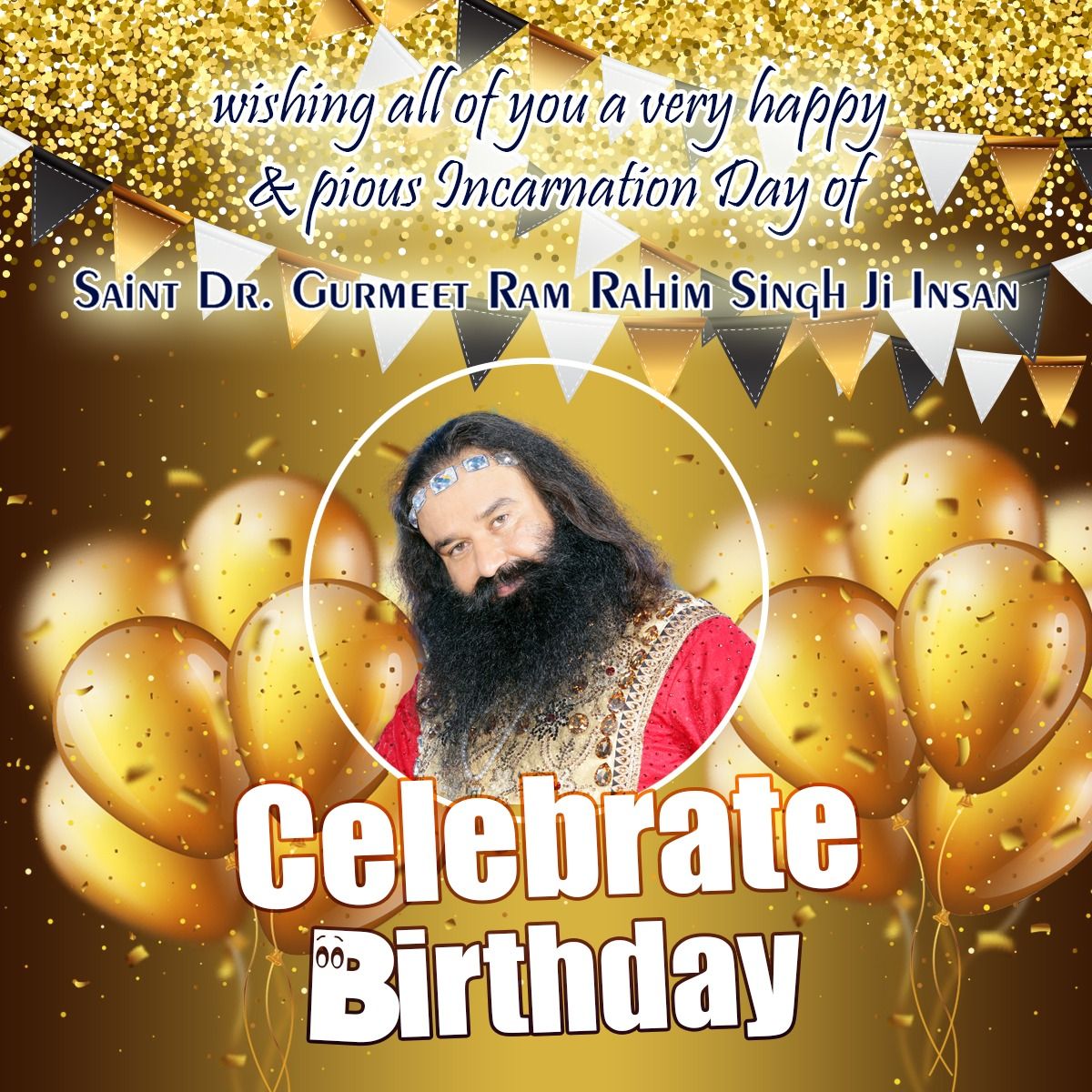 HumanityWarior7's tweet photo. Happy 54th Birthday 🎂 to our Spiritual Guru Saint Gurmeet Ram Rahim Singh Ji.
Thou inculcated the virtues of Humanity, Compassion, Empathy and Patriotism in millions and enabled them to live Gleeful n Peaceful Life
#HappyBirthdaySaintMSG 
#IncarnationDayCelebration https://t.co/GKTEQHcOfk