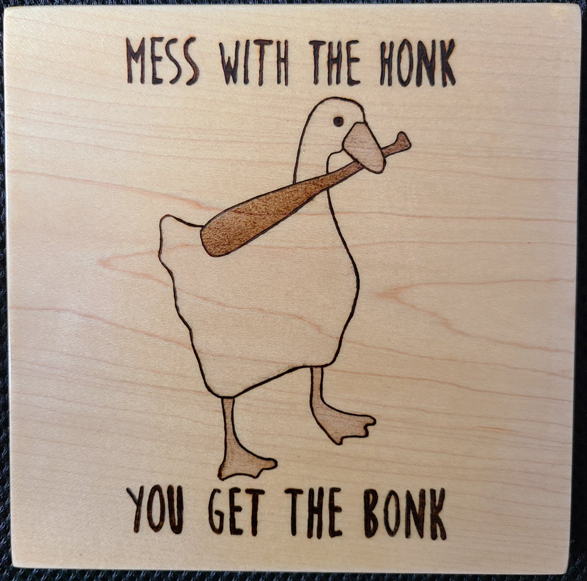 PrairiePyro's tweet photo. #woodburning #goose #honk #bonk #meme #wood #bird #funny #canada #warning
#etsy: https://t.co/kIos1cpQch
#PrairiePyroDesigns #Stepher17 #pyrography #PyrographyArt https://t.co/oTPj3dhq0Q