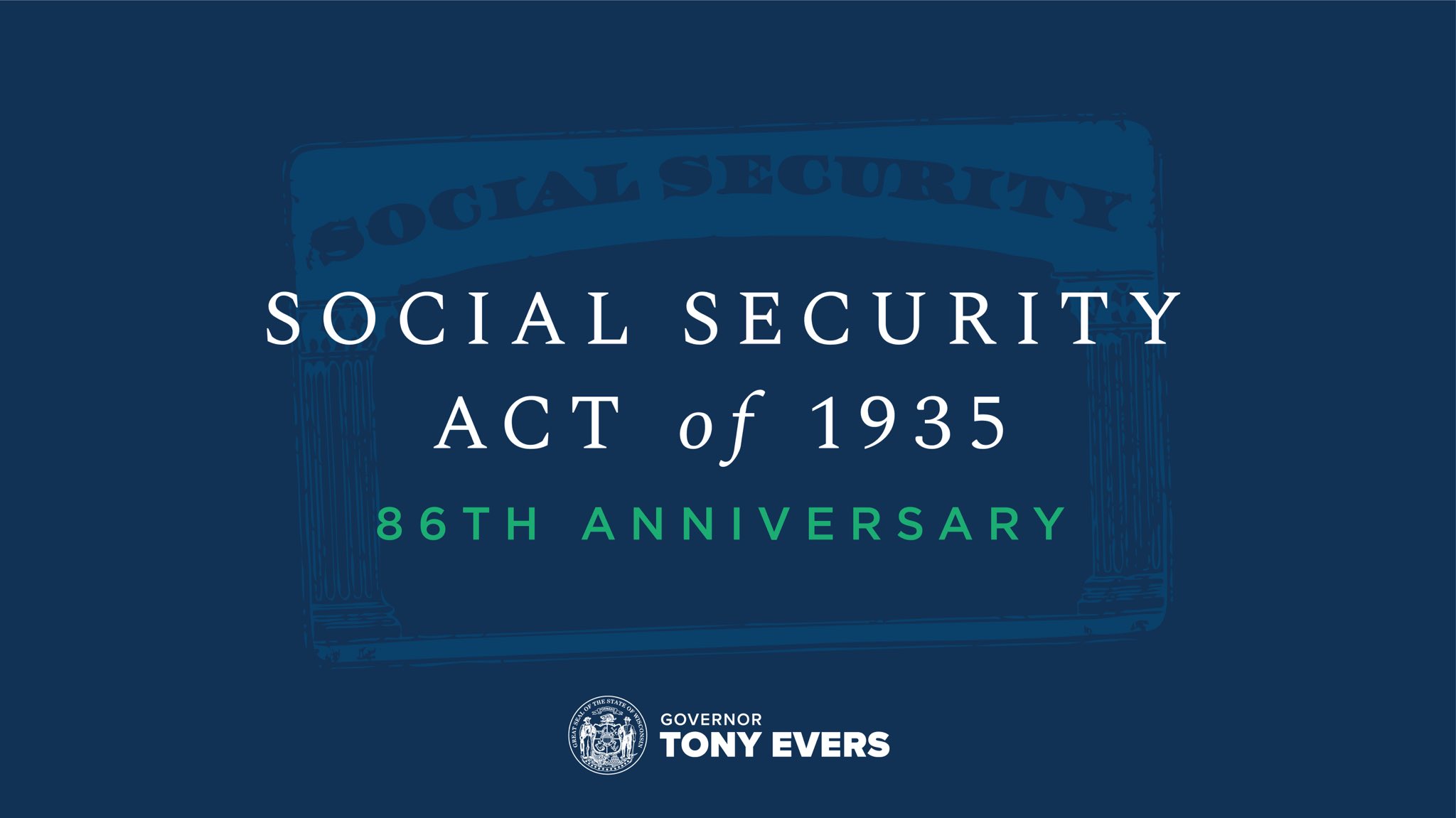 Governor Tony Evers on Twitter "86 years ago today, President FDR