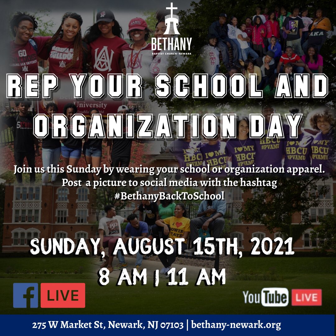 Show your school or organization Pride this Sunday by repping your colors/apparel. PLUS FREE school supplies AND FREE COVID-19 TESTING at 12:30 pm: