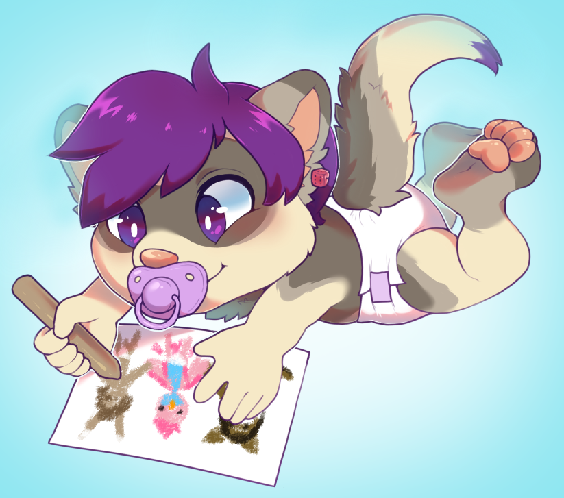 YCH for @PaddedDal drawin' some friends! #babyfur.