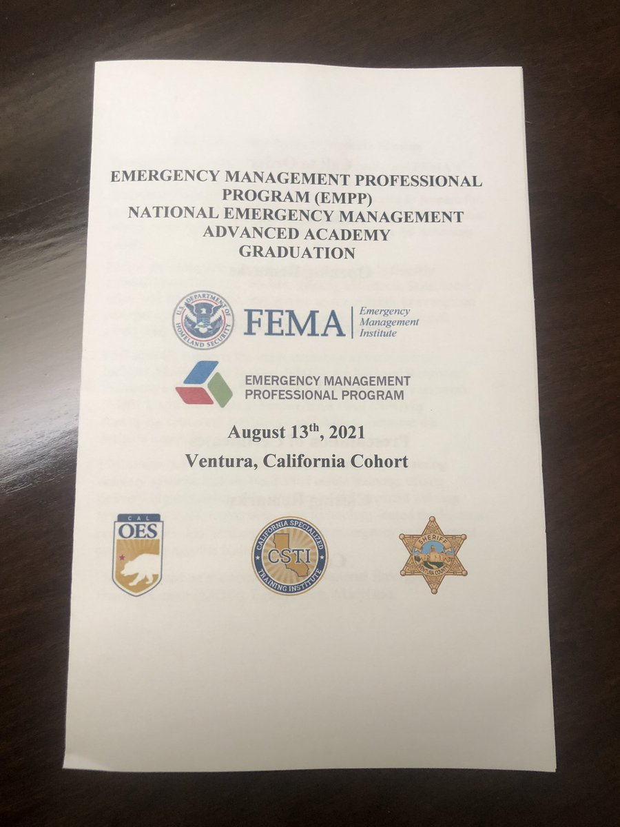 robinlindsayllc's tweet image. Congrats to the FY2021 Ventura FEMA NEMAA Cohort! #EMRocks #CAEmergencyManagement
