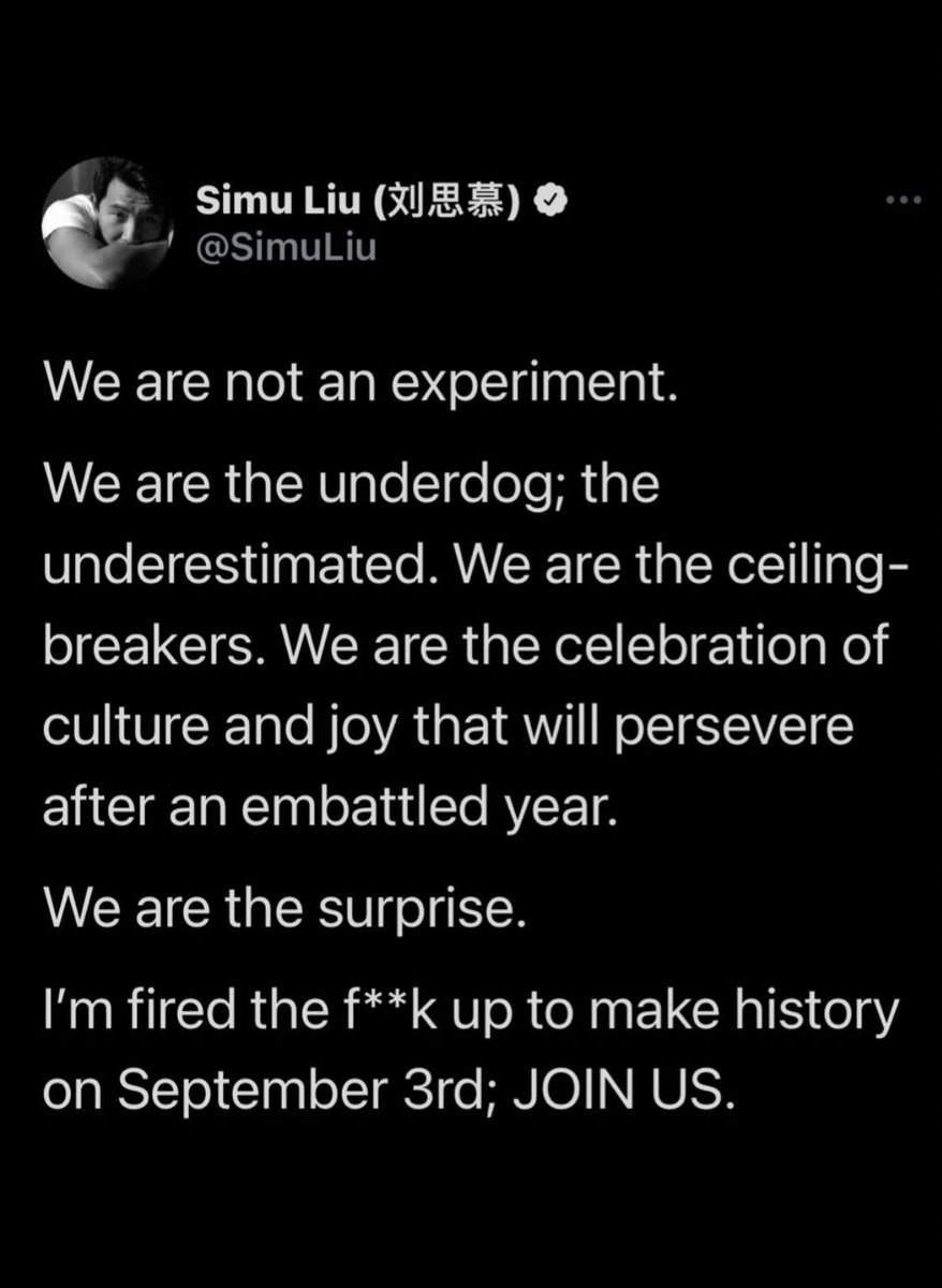 Simu Liu calls out Disney CEO Bob Chapek for his comments on #ShangChi’s theatrical release being an ‘experiment’
