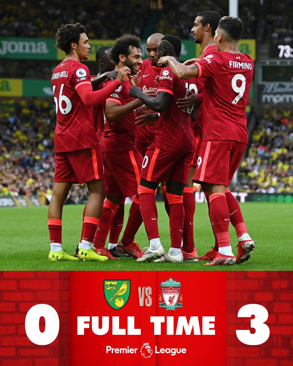#NORLIV 
Norwich 0 - 3 Liverpool
#Liverpool #mosalah 

welcome back Premier League