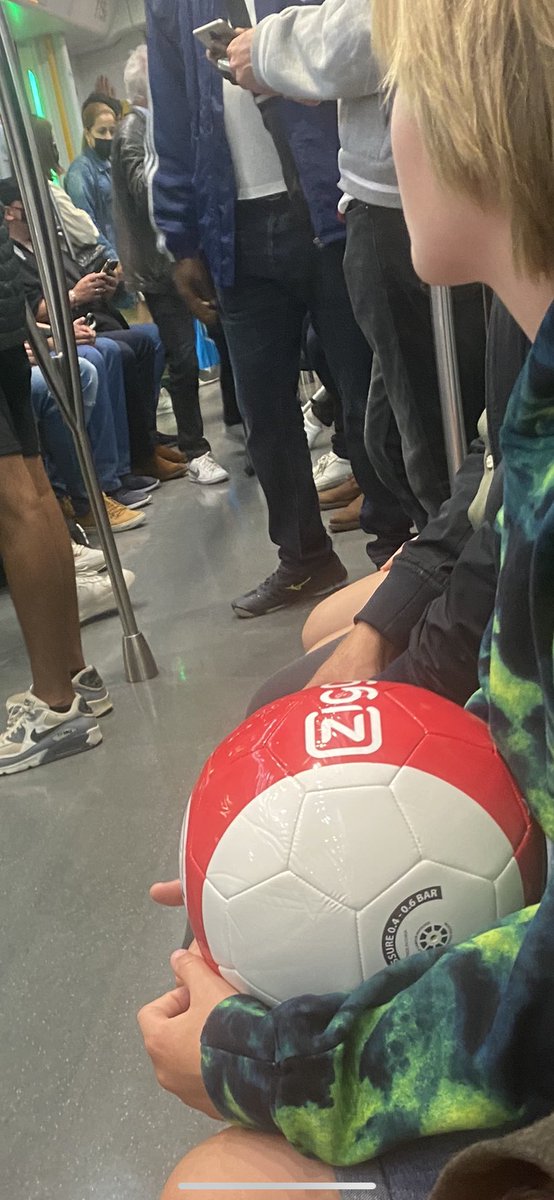 Blijheid in de metro.