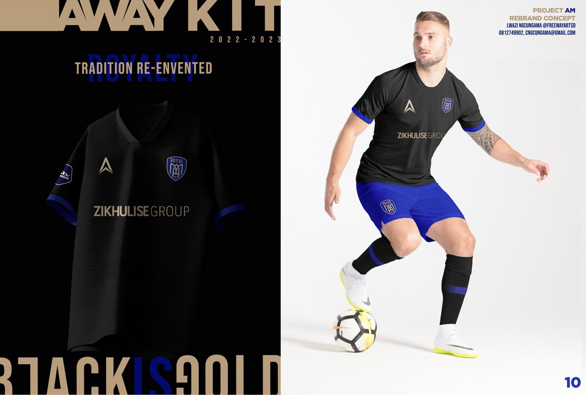 lwazi_cedrick's tweet photo. I present the away kit and team wear for #ProjectAM my concept redesign of Royal AM pls rate, like n RT #MTN82021 #mtn8wafawafa #MTN8 #DStvPrem https://t.co/pFUE1hvTS8