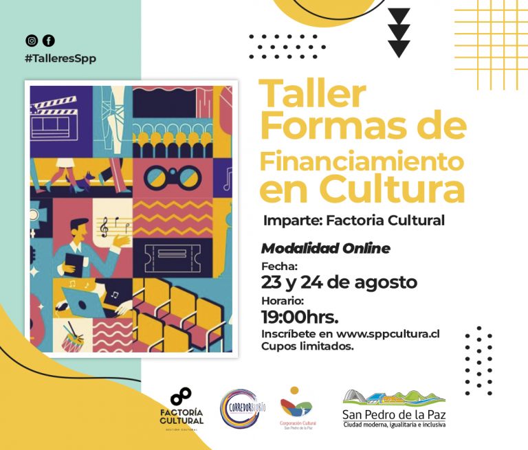 Gracias a la Municipalidad de San Pedro de la Paz <a href="/SanPedroPaz/">San Pedro de la Paz</a> por fomentar la cultura, y por la confianza 👉 Este 23 y 24 agosto expondré sobre #FinanciamientoEnCultura, tema crítico en estos tiempos 💡 Más info. en sppcultura.cl/talleresgratui… <a href="/FactoriaCL/">FactoriaCultural</a> #RT