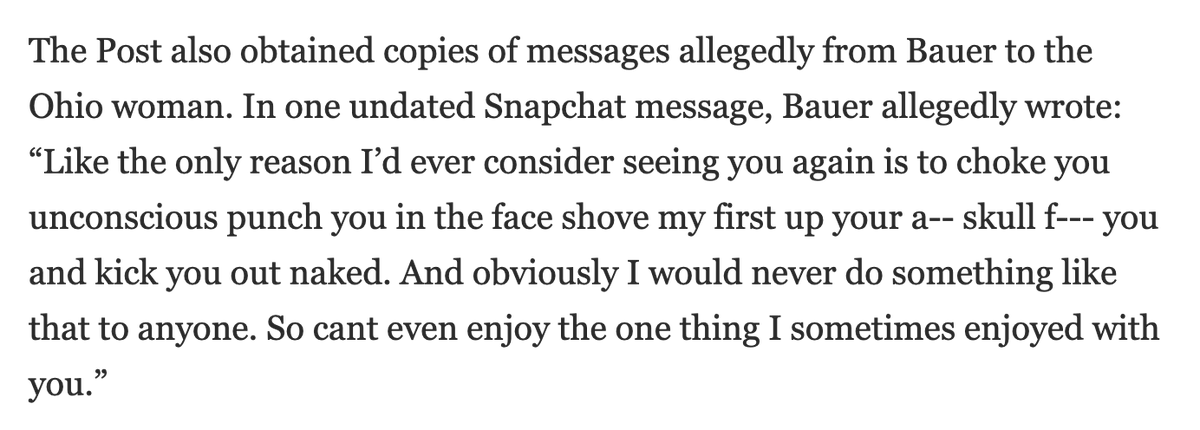 Baseball9thBlog's tweet photo. The WaPo say they have texts and photos from unsealed court documents. 

They show alleged threatening abuse and photos from Trevor Bauer to the woman who got a restraining order against the LA Dodgers pitcher last year. https://t.co/IHWYthrFwY