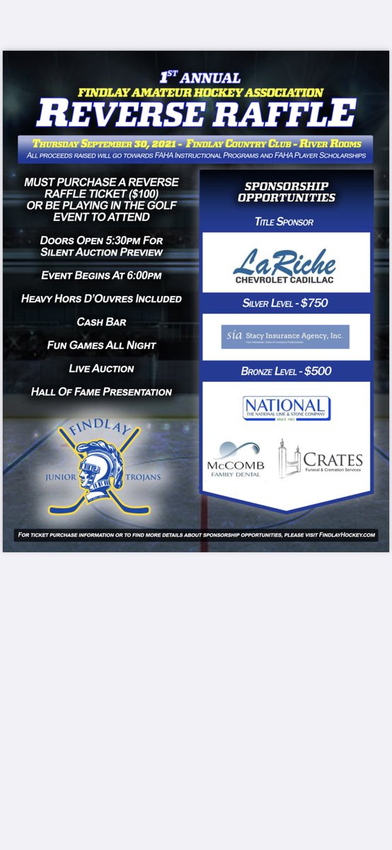 I have Reverse Raffle tickets! If anyone is interested, let me know! You do not have to be playing in the golf event to participate in the reverse raffle.