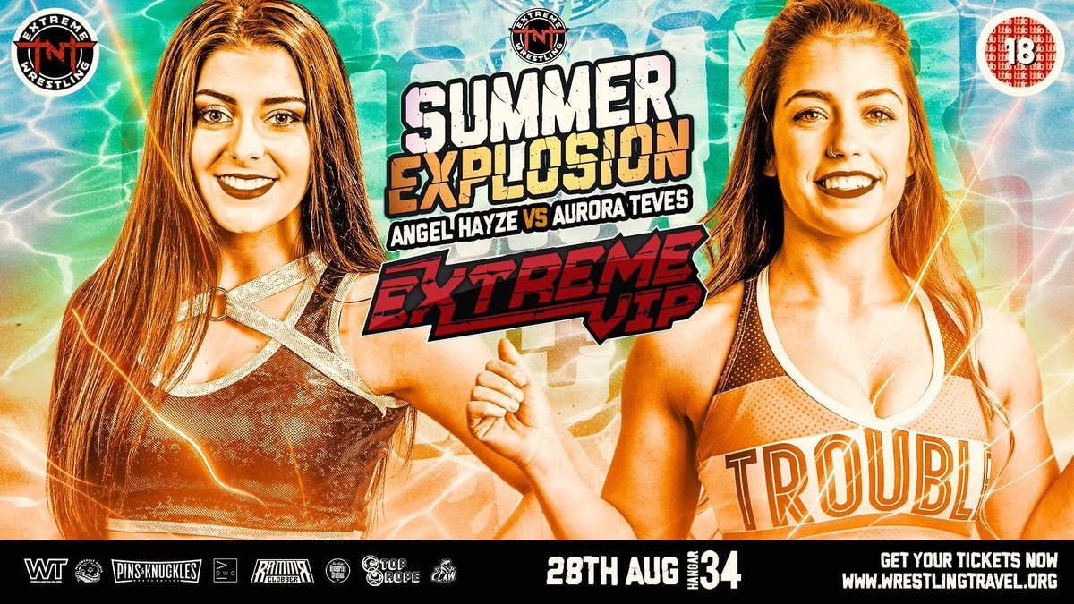 TNTExtremeWres's tweet image. At #SummerExplosion @aurorateves &amp;amp; @AngelHayzeUK will compete in your #ExtremeVIP match
 
This international contest will impress all who see it, as each of these competitors will be looking to get that tick in the win column
 
☀️GET YOUR TICKETS NOW☀️
wtlive.wrestlingtravel.org/product/summer…