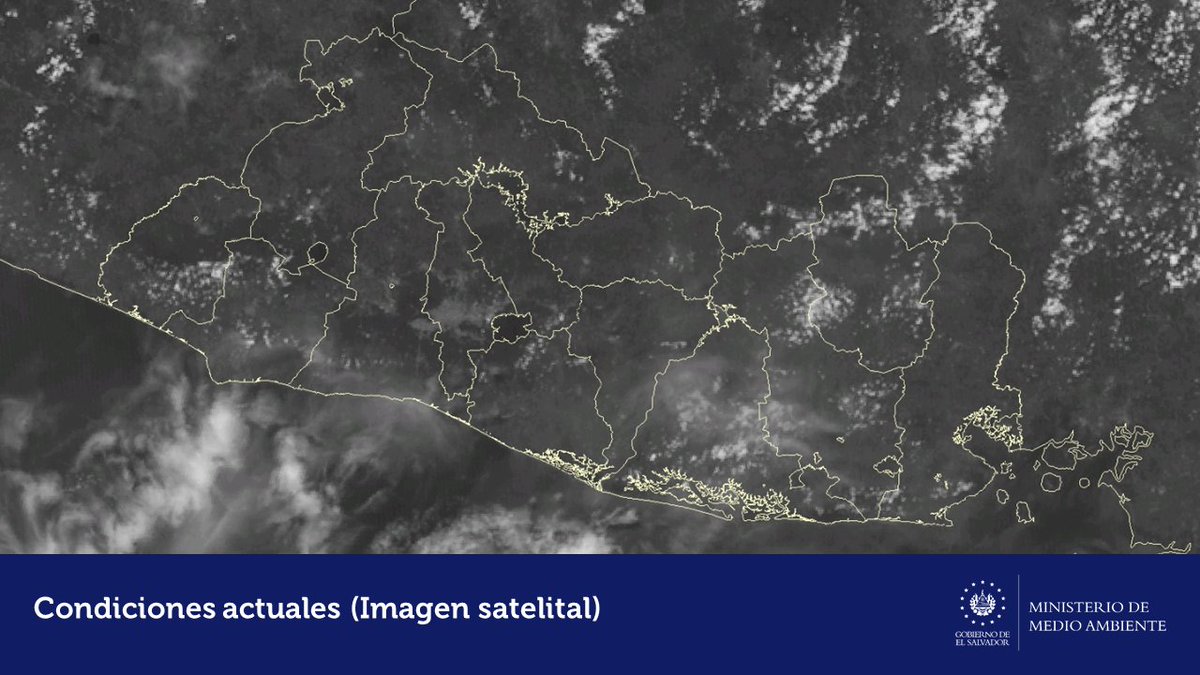 MerariE59967645's tweet photo. #Clima El observatorio del ministerio de @MedioAmbienteSV pronostica lluvias que van, de moderadas a fuertes, sobre la franja norte del centro y se desplaza hasta el sureste, con vientos de hasta 20 km/h de velocidad. Esto para finales de esta tarde.
#ClaseRPM01 @EdnaOre https://t.co/XrJLgNWqXM