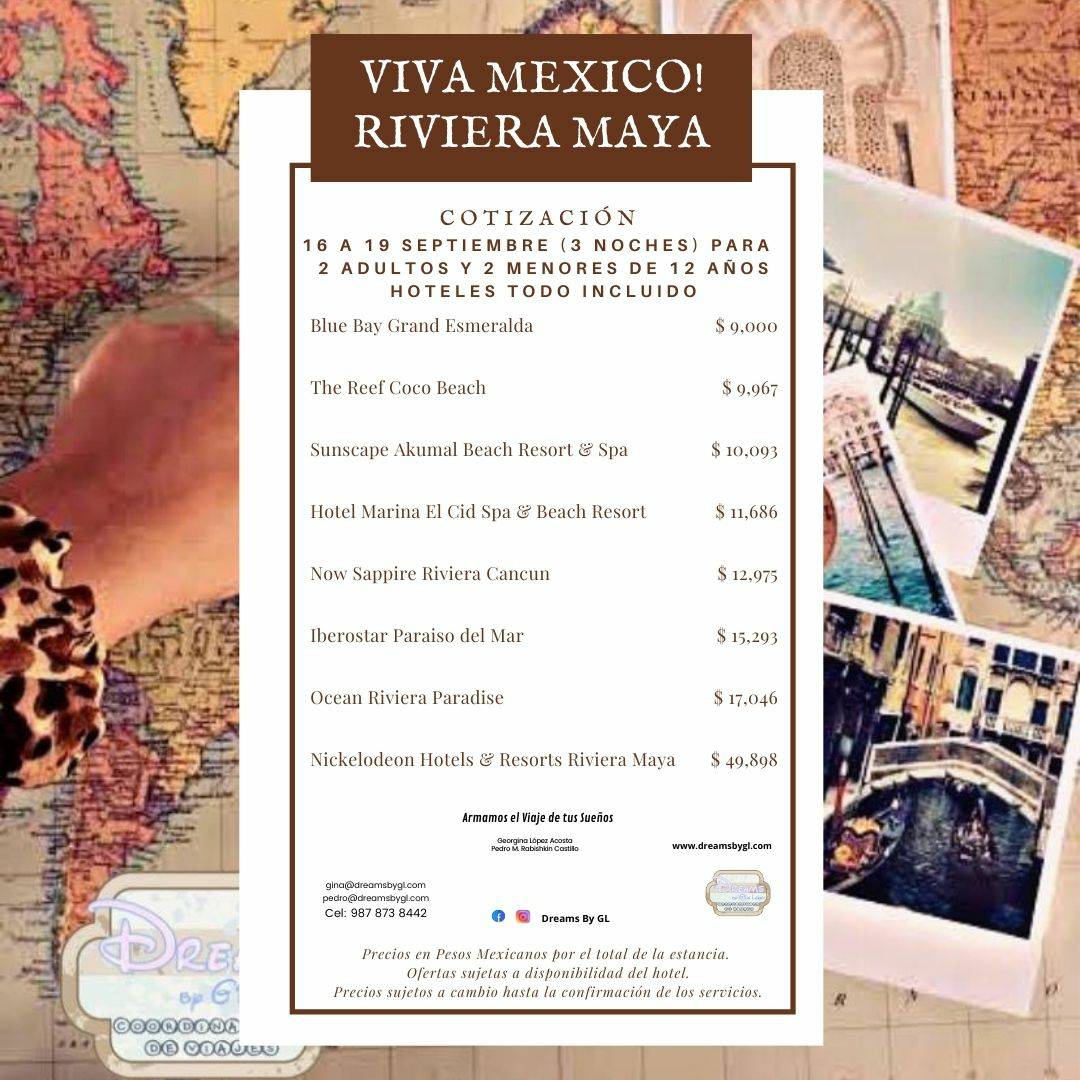 DreamsByGL's tweet photo. Fin de semana patrio en la Riviera Maya.

#DreamStyle #ArmamosSueños #Agenciadeviajes #viajarconamigos https://t.co/gOaM4dYiHE