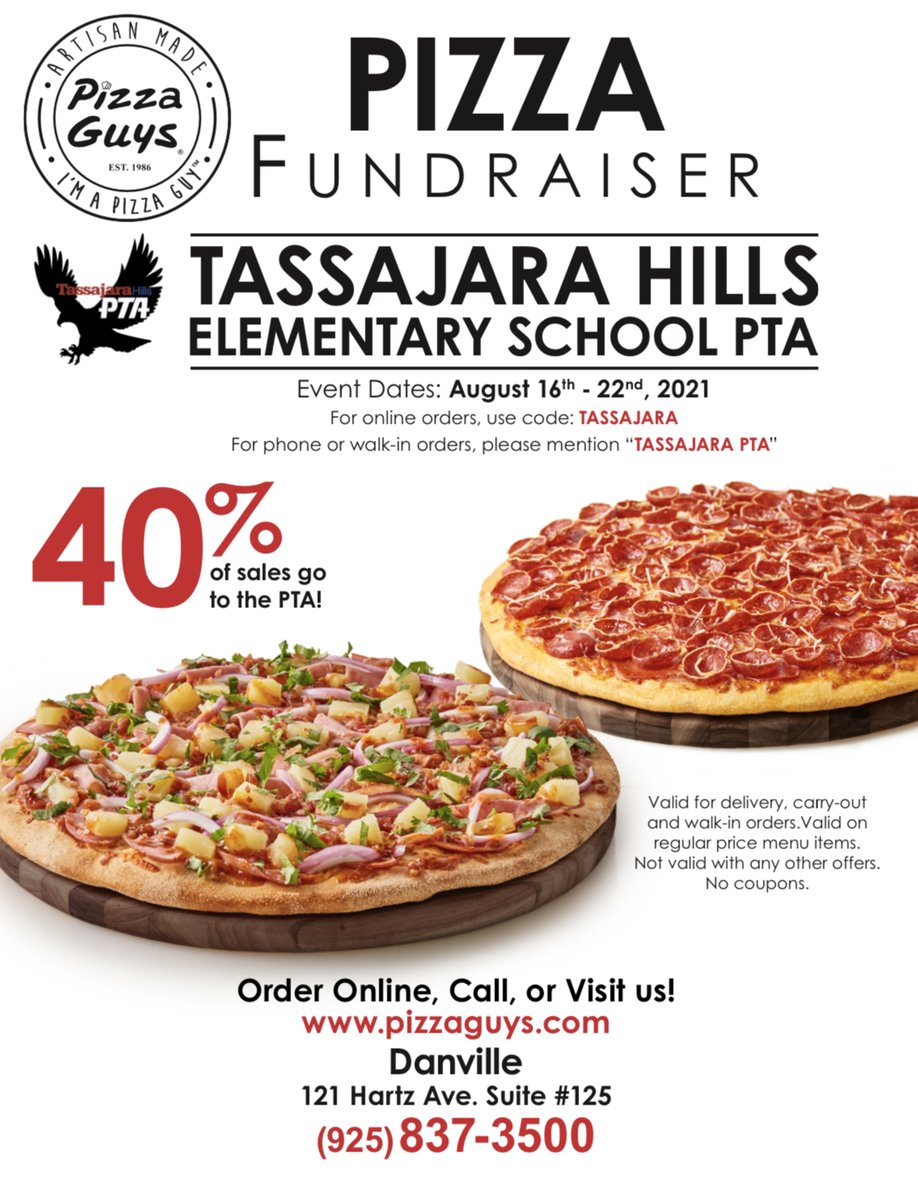 Pizza Dining Event this week for THE PTA!