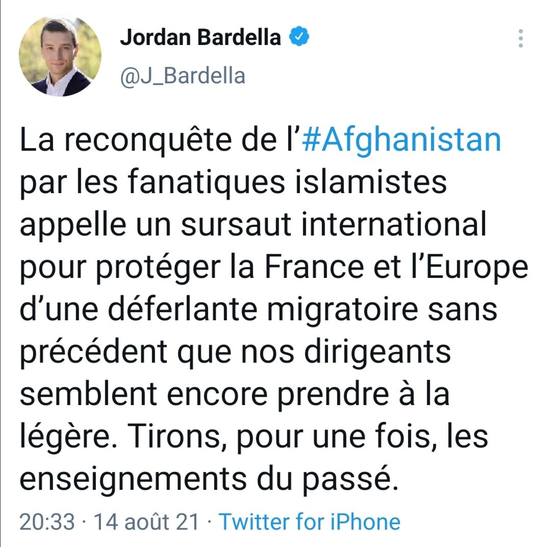 Nain_Portekoi's tweet photo. Il faut quand même être un sacré connard pour être plus concerné par le fait que quelques afghans vont fuir leur pays et arriver en France que par le fait que l'immense majorité qui va rester là bas va devoir vivre sous une dictature islamiste... https://t.co/m65PgarNfs