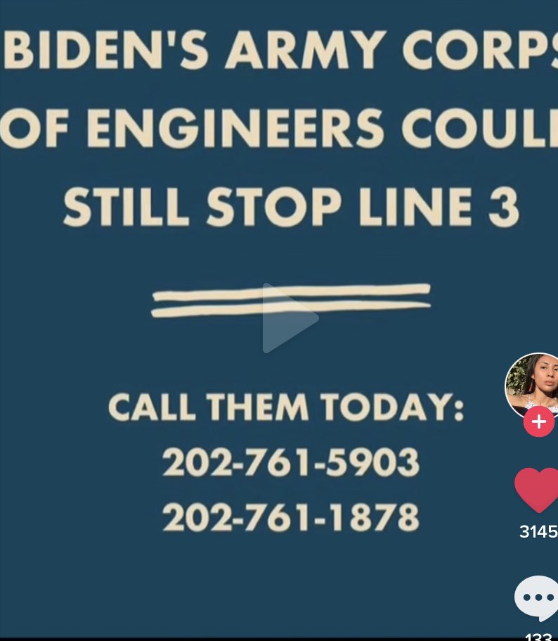 kindakels_'s tweet image. #StopLine3 #StopLine3Pipeline @POTUS @VP TEXT “SIGN PUCGZE” to 50409, CALL THE NUMBERS LISTED BELOW !! #ClimateCrisis
