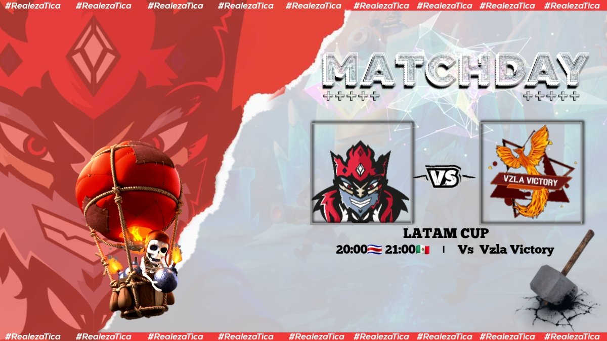Realeza Tica (@teamrealezatica) on Twitter photo #ClashRoyale I To Day
🏆| @Latan_CupCR
📌| Fecha 2
🆚️| <a href="/VzlaVictory/">⚡Vzla Victory⚡</a>
⏰| 20:00🇨🇷 21:00🇲🇽
#RealezaTica👑 #ClashRoyale I To Day
🏆| @Latan_CupCR
📌| Fecha 2
🆚️| <a href="/VzlaVictory/">⚡Vzla Victory⚡</a>
⏰| 20:00🇨🇷 21:00🇲🇽
#RealezaTica👑