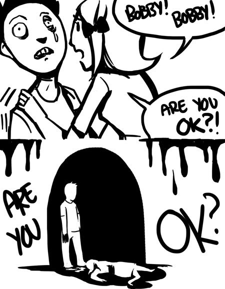 hey wanna see a horror mini-comic I drew in a day back in 2013 