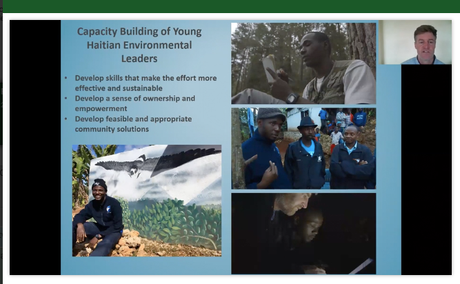BirdsCaribbean's tweet photo. Training young environmental leaders - a vital part of @EPICislands project in #BoukanChat #Haiti to protect the #BlackCappedPetrel (#Diablotin). Adam Brown told us more at the #2021AOS_SCO earlier this week. Capacity building and community empowerment! @AmOrnith @andersonjeanht https://t.co/vErc3dvBNw