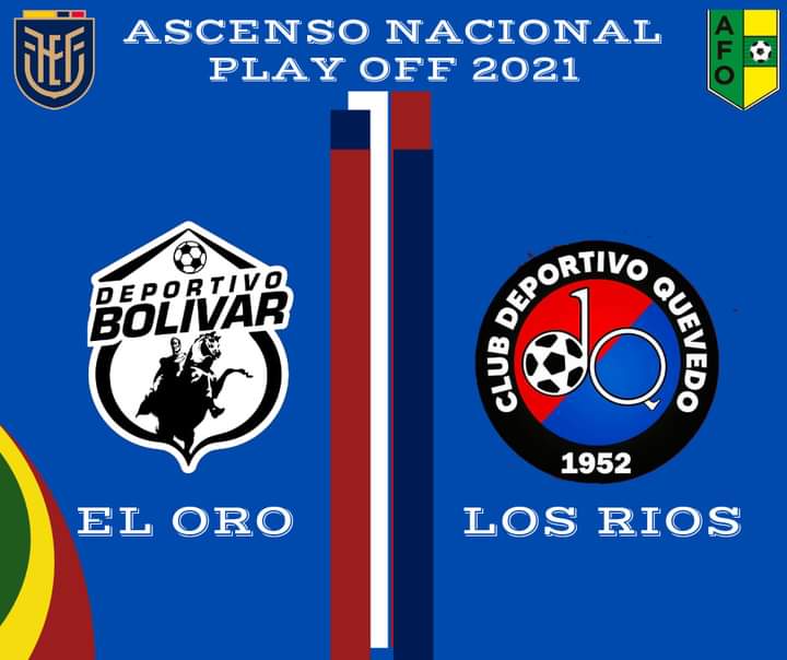 ASCENSO NACIONAL 2021

Ya tenemos rival en los PlayOffs: "Un mellizo". <a href="/CDep_Quevedo/">Club Deportivo Quevedo</a> 👀🤗
¡Bienvenidos!

⚪🔵🔴💯✔🏆
⚃⚂⚀Piñas, en el Zonal Nacional.
#RetoCumplido
