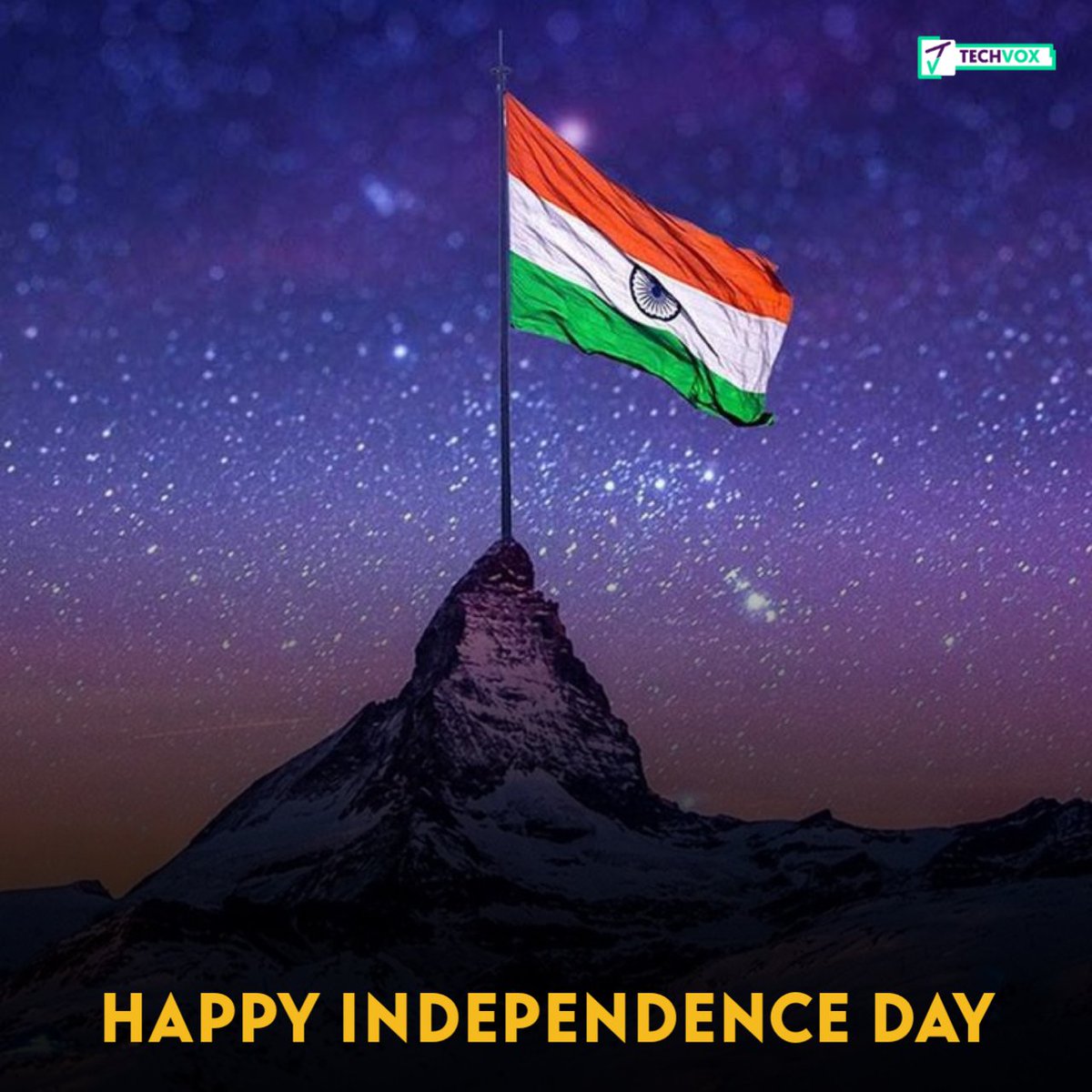 TheTechVox's tweet photo. Happy Independence Day 🇮🇳 
#IndiaAt75 #स्वतंत्रतादिवस #IndependenceDay https://t.co/xGISsstdfa