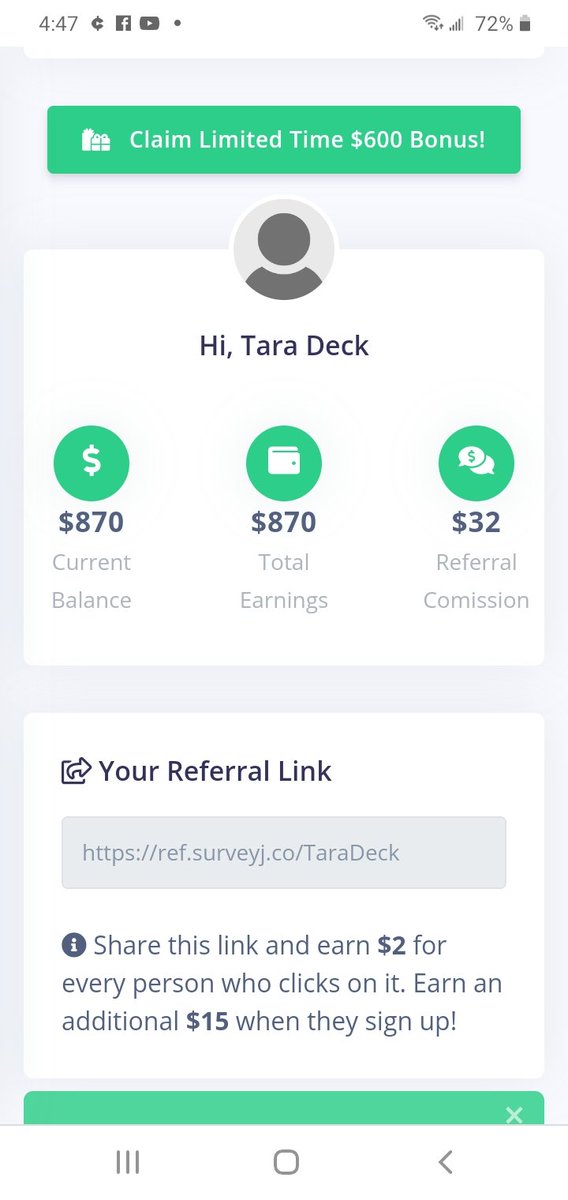 BasicallyGood's tweet image. I need for more referrals and then I will be able to get my check from survey J! This is how much I have made in one week and I only put in about 4 hours. ref.surveyj.co/TaraDeck