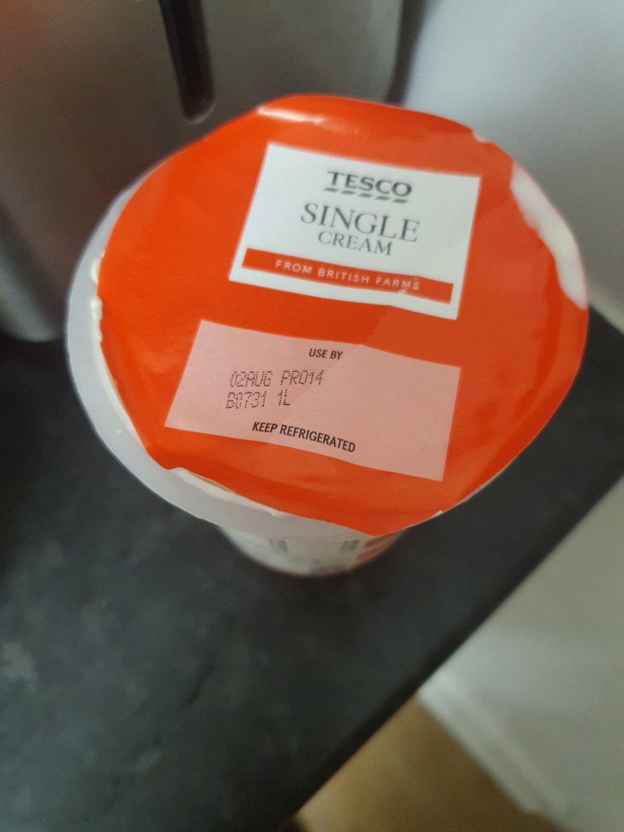 DanankayteReal's tweet photo. @Tesco brought today this from one of your stores in Leicester, and saw the use by date was 2nd August when I went to use it... its currently the 14th.... https://t.co/uWTvlAm3A9