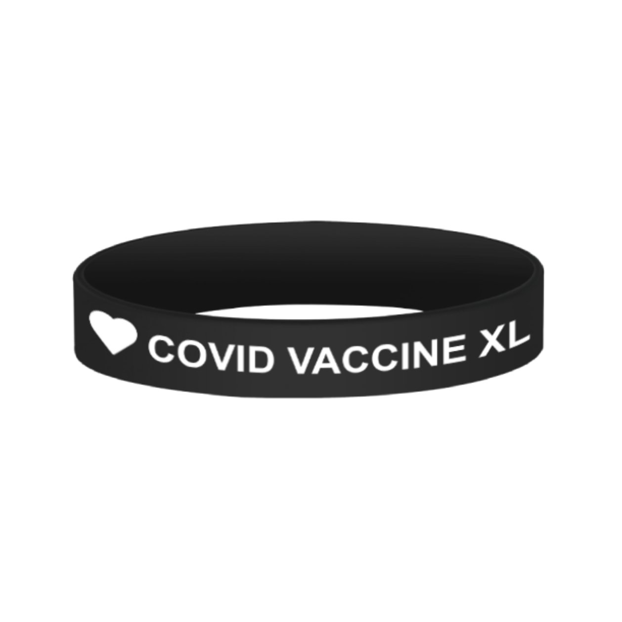 XL Band: COVID Vaccine XL - Silicone Rubber Wristband Bracelet