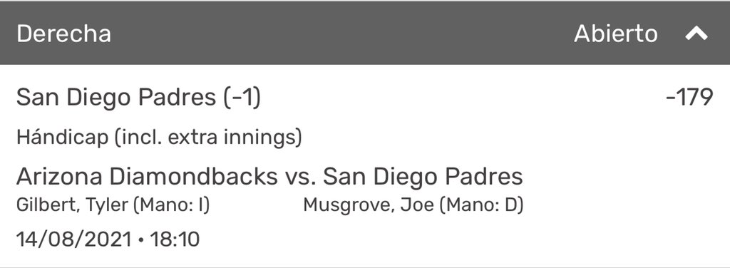 CONWIPICKSS's tweet image. MLB⚾️

Aquí les dejo el #FreePick del día🎯🔥

VAMOS PADRESS🔥🔥‼️‼️
#HungryForMore #MLB #FreePick #GamblingTwitter 

Padres vs DBacks 
Pick: Padres -1