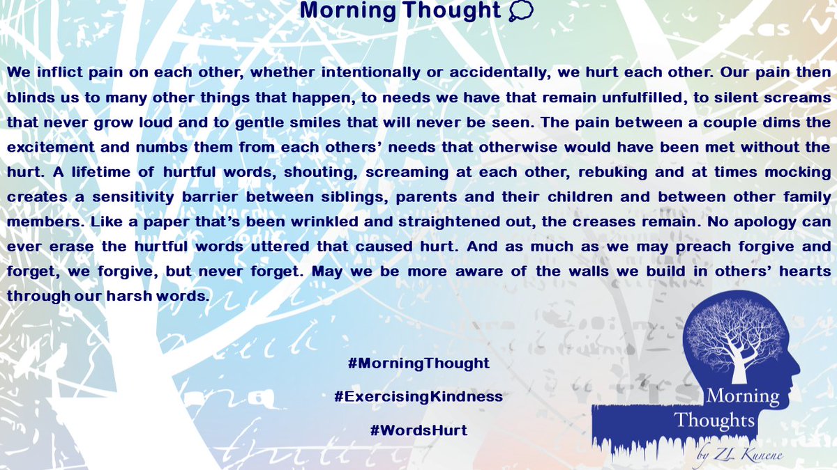 m_t_reflections's tweet photo. Morning Thought π
#MorningThought
#ExercisingKindness
#WordsHurt https://t.co/YcY9OB42B8