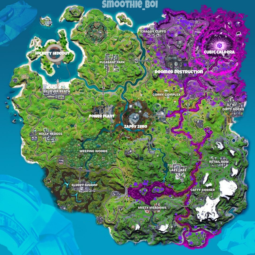 Smoothie_boi on Twitter "Fortnite Season 8 Chapter 2 map concept 🟪⚡