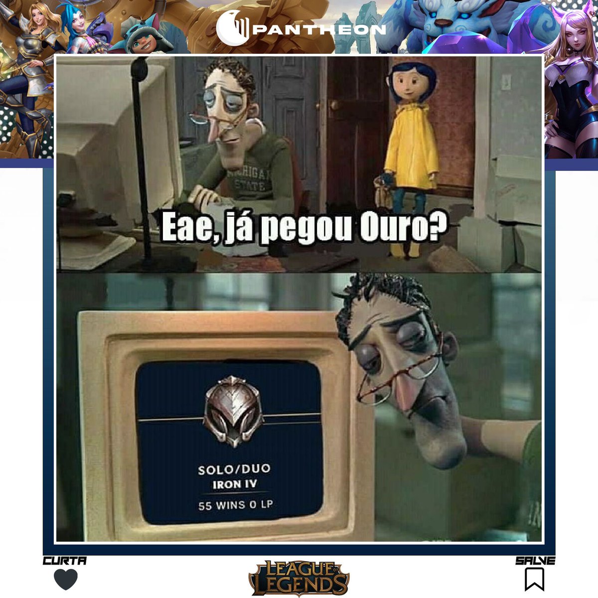 pantheonpan's tweet photo. Quem se identifica?kkkkkk

#lolmobile #wildrift #lolmemes #wildestdreams https://t.co/3gAMF21CpT
